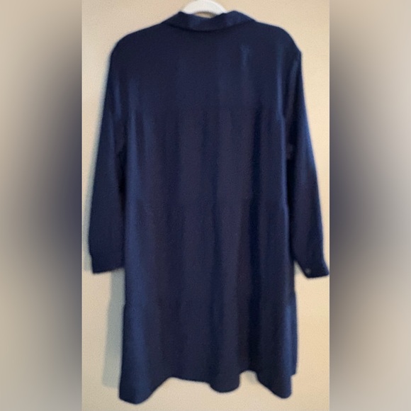 J Jill XL Petite, EUC, navy, tiered, button-down dress! It’s perfect for you! - Picture 4 of 4